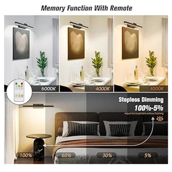 Battery Operated Wall Sconces feature Lighting/15.7in (2) - Picture 5 of 6